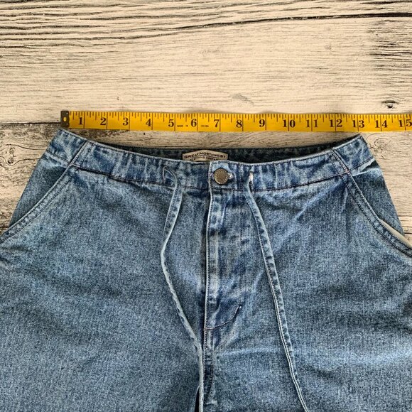 Vintage 90s Great Northwest Clothing Company Drawstring High Rise Denim Capris - Picture 10 of 16